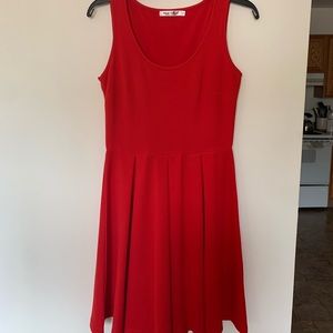 Red fit and flare dress